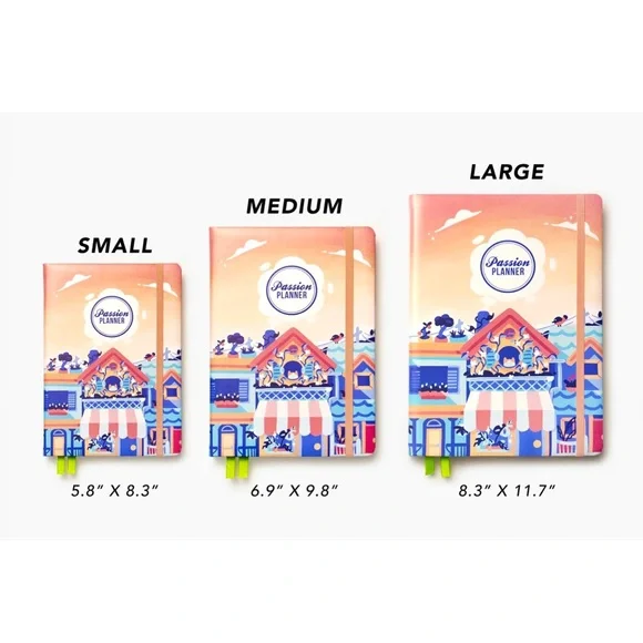 Passion Planner Hardcover Weekly Undated Planner Sunset Ave Medium New Package - Picture 2 of 7